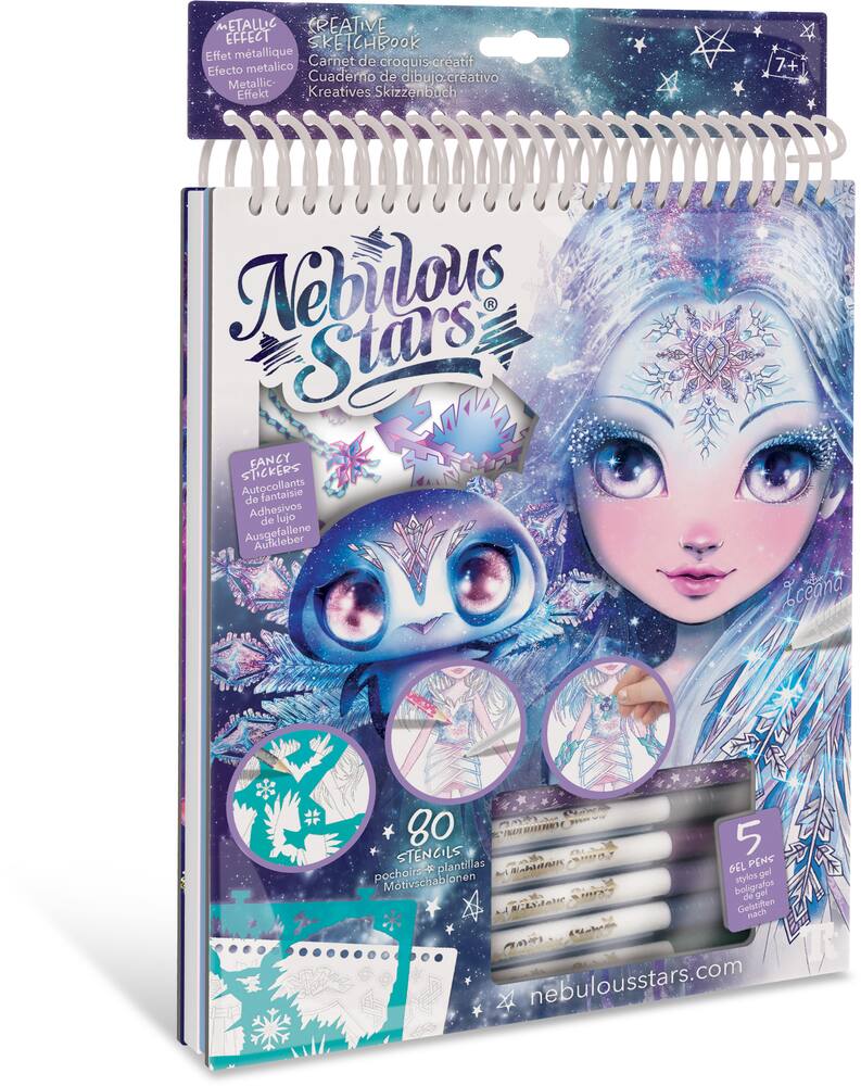 NEBULOUS STARS - CREATIVE SKETCHBOOK - GEOMETRIC CRYSTAL PAGES - ICEANA