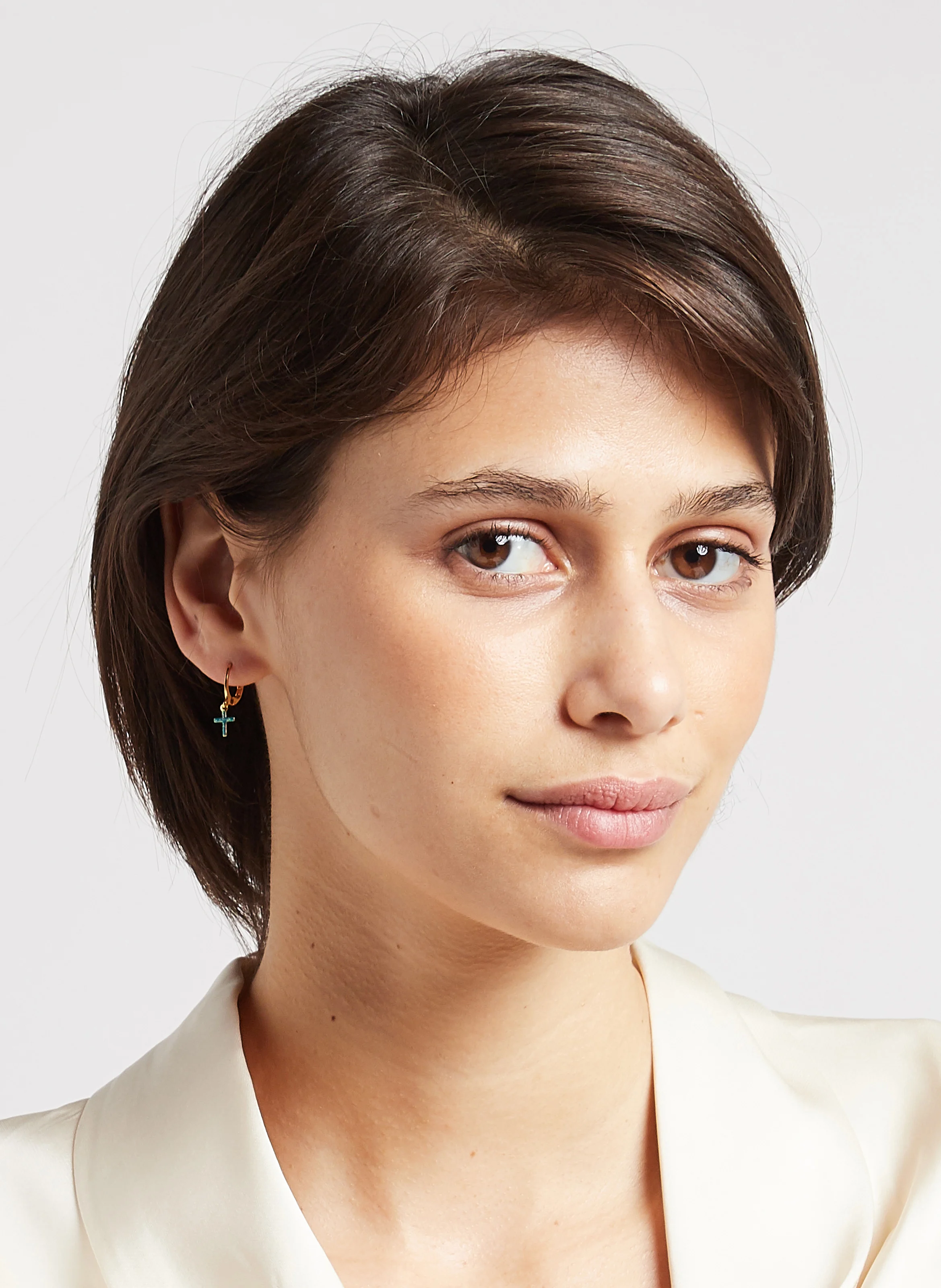 CELESTINA - Boucles d'oreilles en plaqué or | Bleu