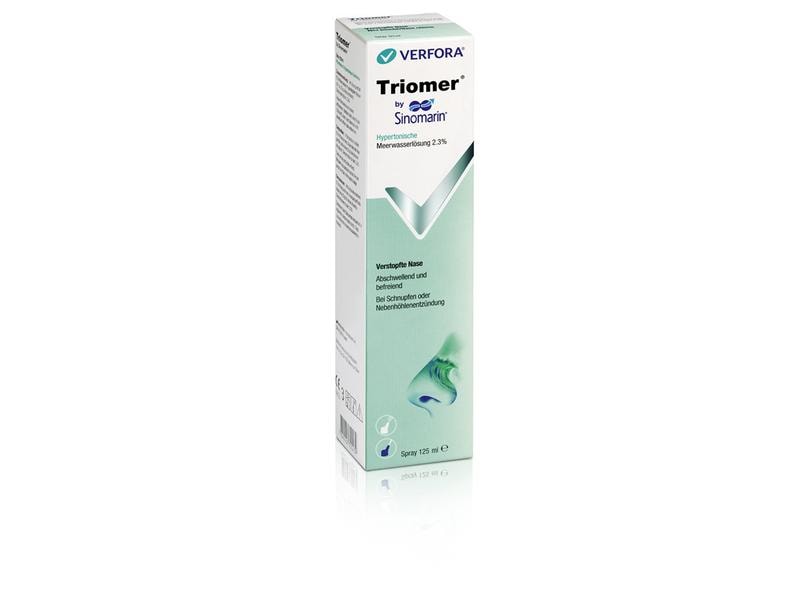 Triomer Nasenspray hypertonische Meerwasserlösung 125 ml Nasenspray zur Nasenspülung und -befeuchtung