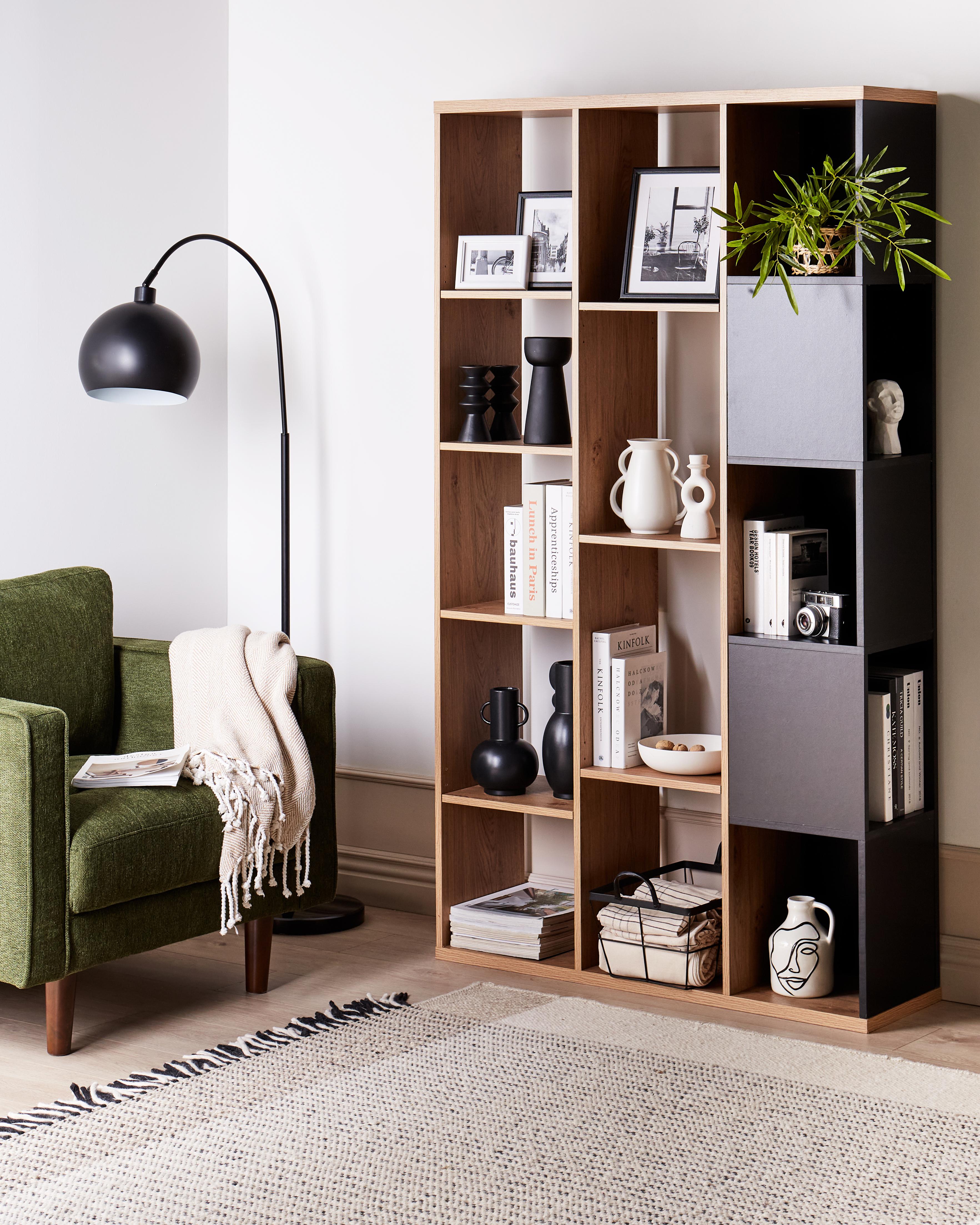 Boekenkast BANGOR 175 cm Bruin/zwart