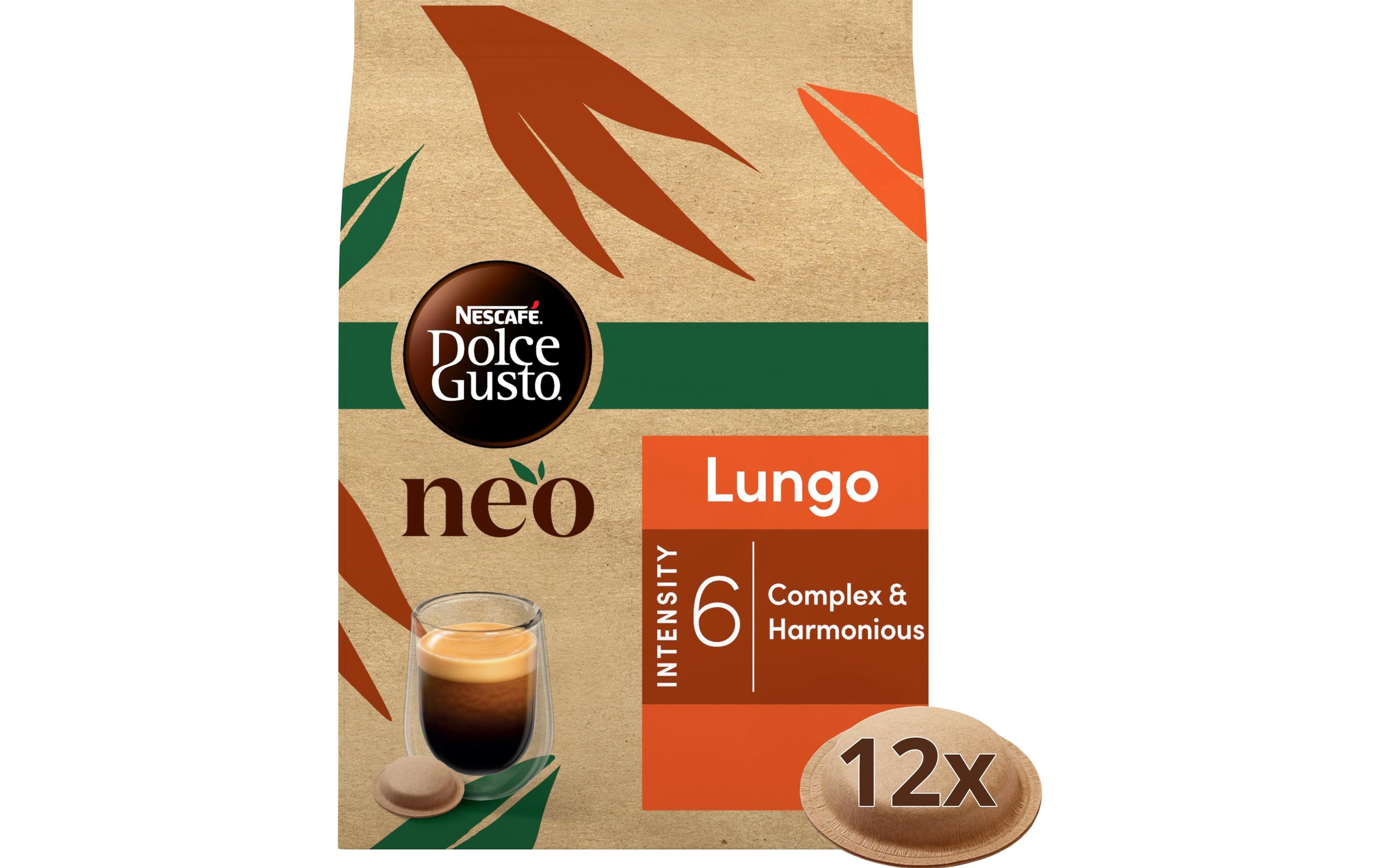 Kaffee-Pods Lungo 12 PortionenPads für die Nescafé Dolce Gusto NEO Kaffeemaschine von Delonghi