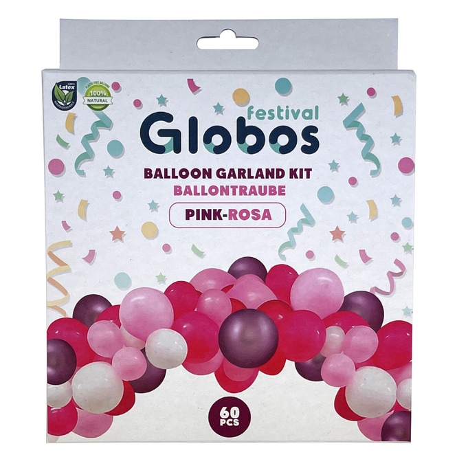 DIY - Ballongirlande - pink-rosa-weiß-lila