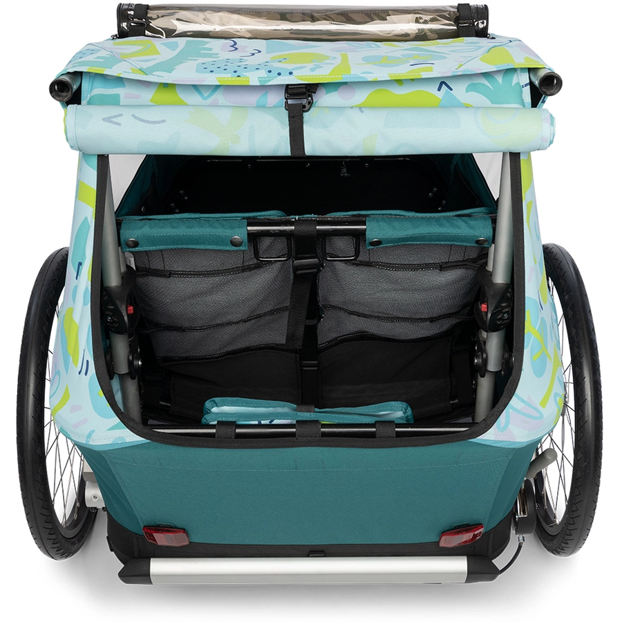 CROOZER Kinderfahrradanhänger Kid Vaaya 2 Colourful Journey inklusive Sonnenschutz