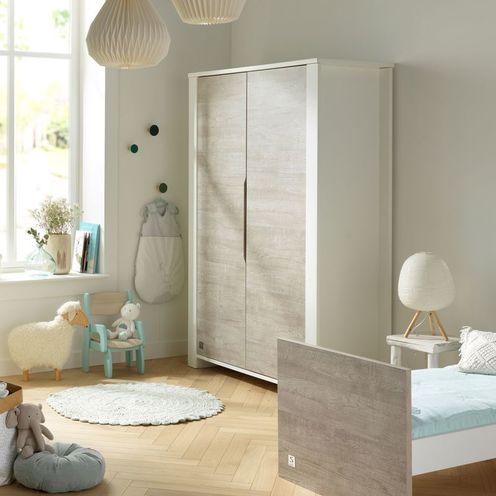 Armoire 2 portes LOFT Bois - SAUTHON