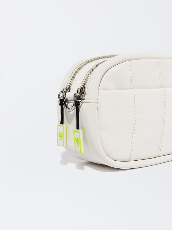 Bolsa de ombro acolchoada - Off-White