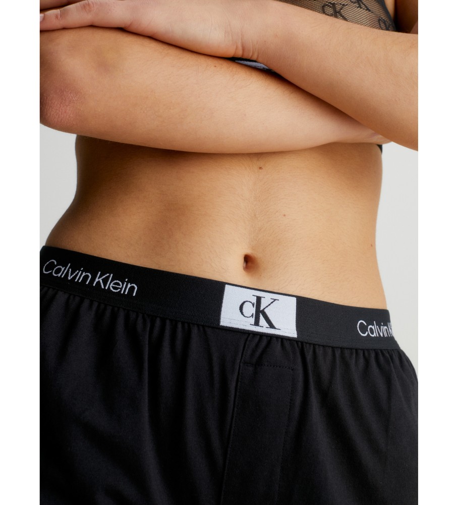 Calça comprida de pijama Calvin Klein CK96 preta