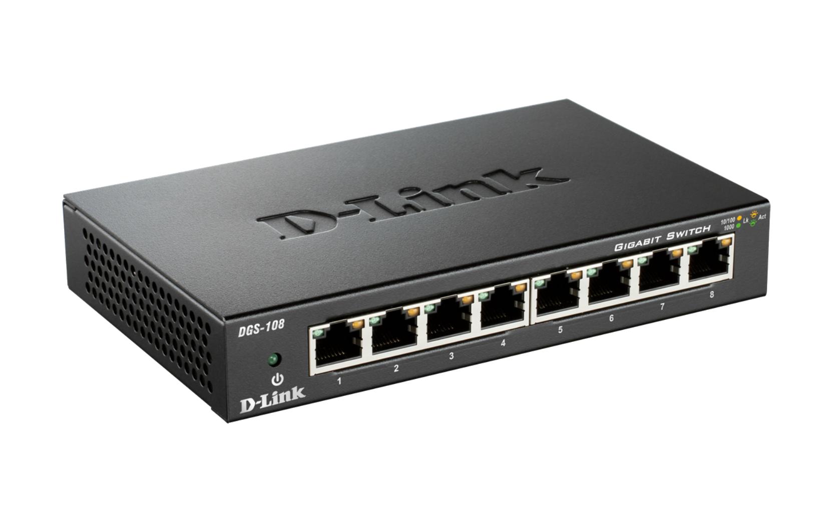 Switch DGS-108/E 8 Port8-Port-Gigabit-Switch