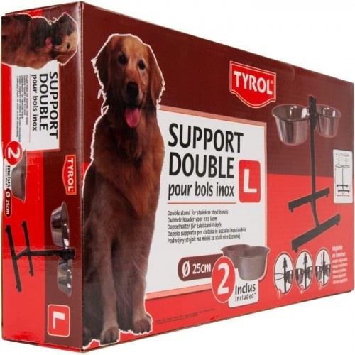 Alimentador duplo ajustável para cães Tyrol