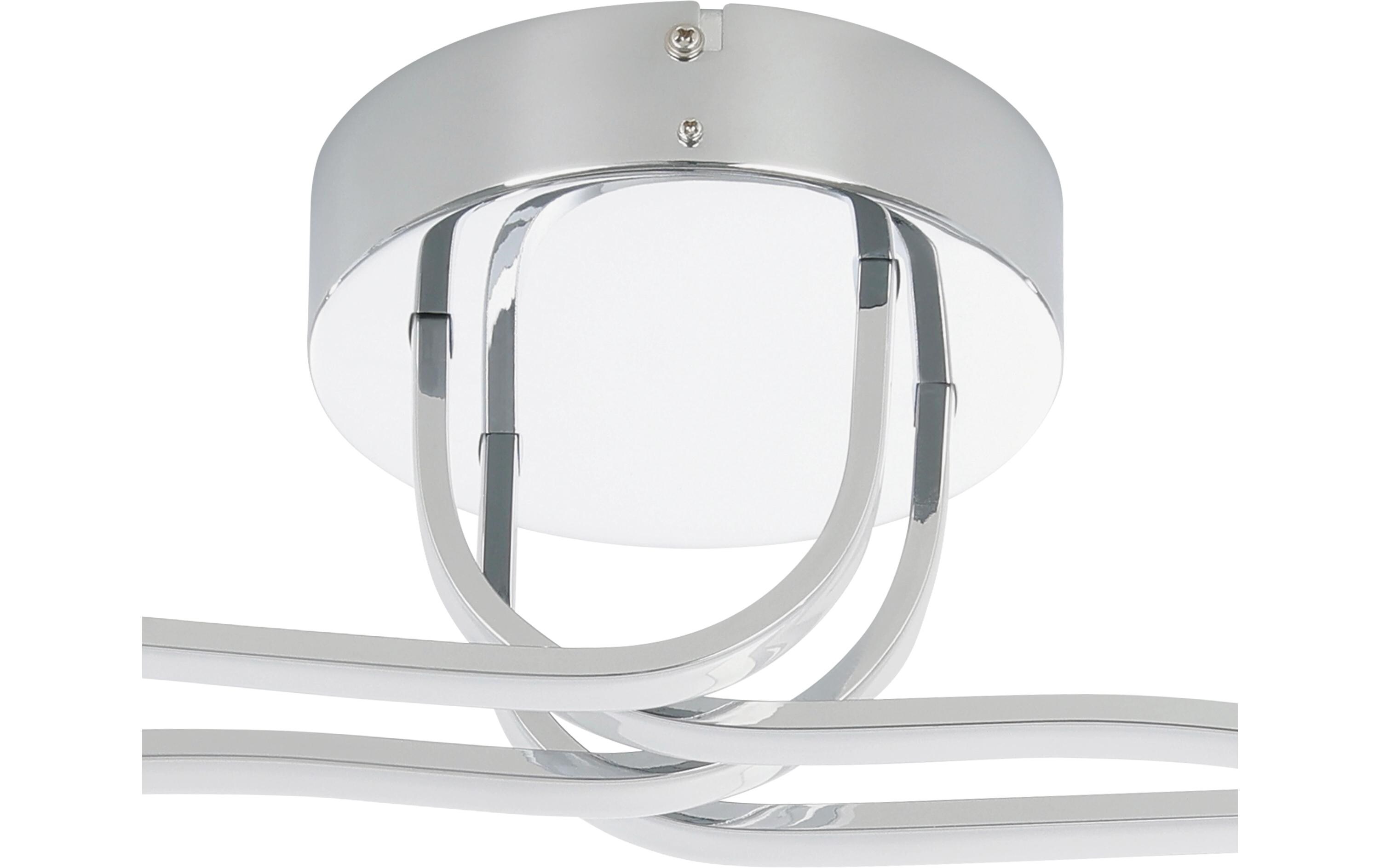 Wand-/Deckenleuchte RONCADE LED 37W 3000K Silber<br>Moderne LED Wand-/Deckenleuchte mit warmweissem Licht, ideal für Wohn- und Schlafzimmer