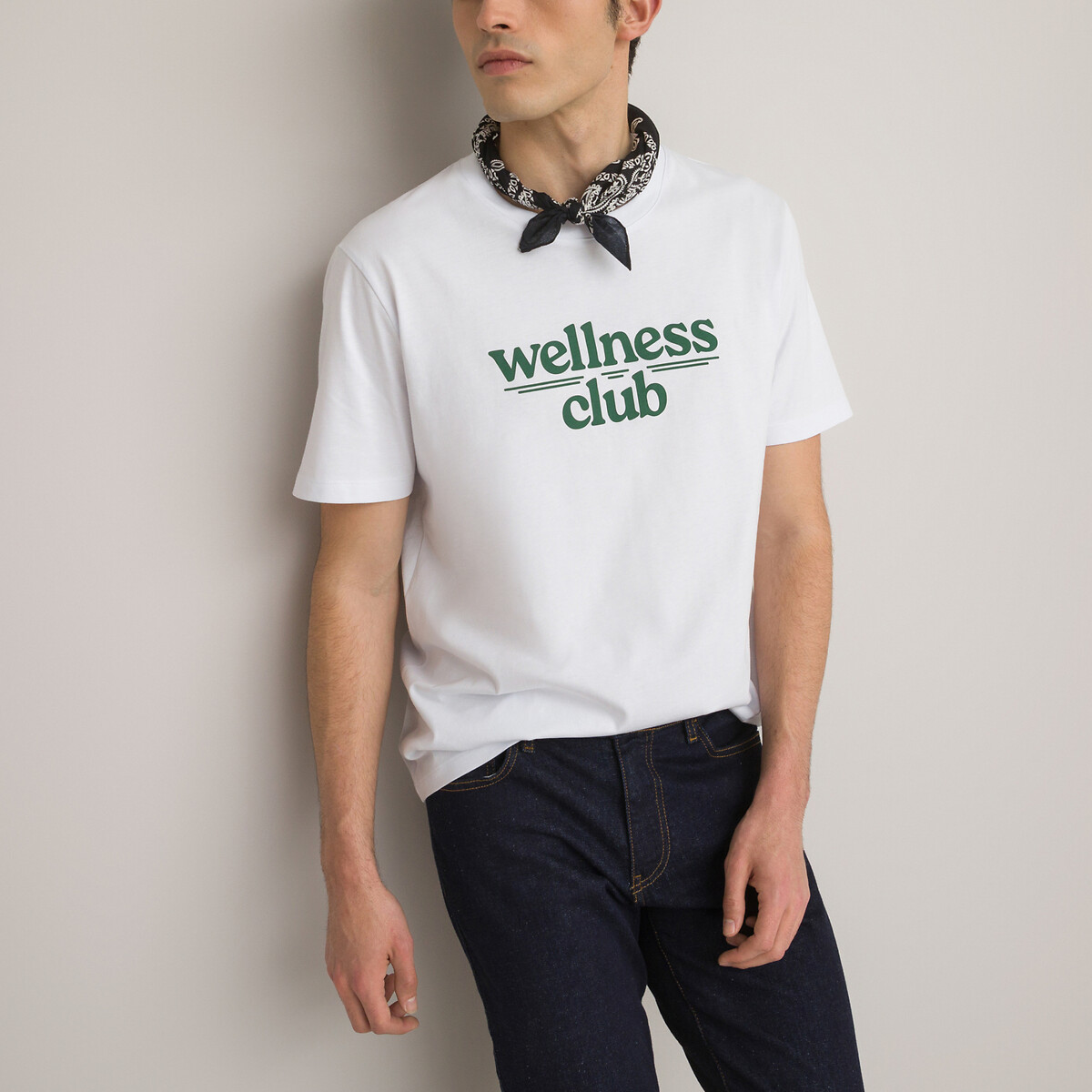 COLEÇÃO LA REDOUTE<br>Camiseta em puro algodão, gola redonda e mangas curtas