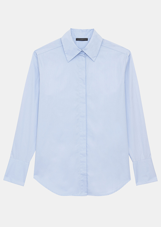 Chemise Clarencebleu ciel en popeline