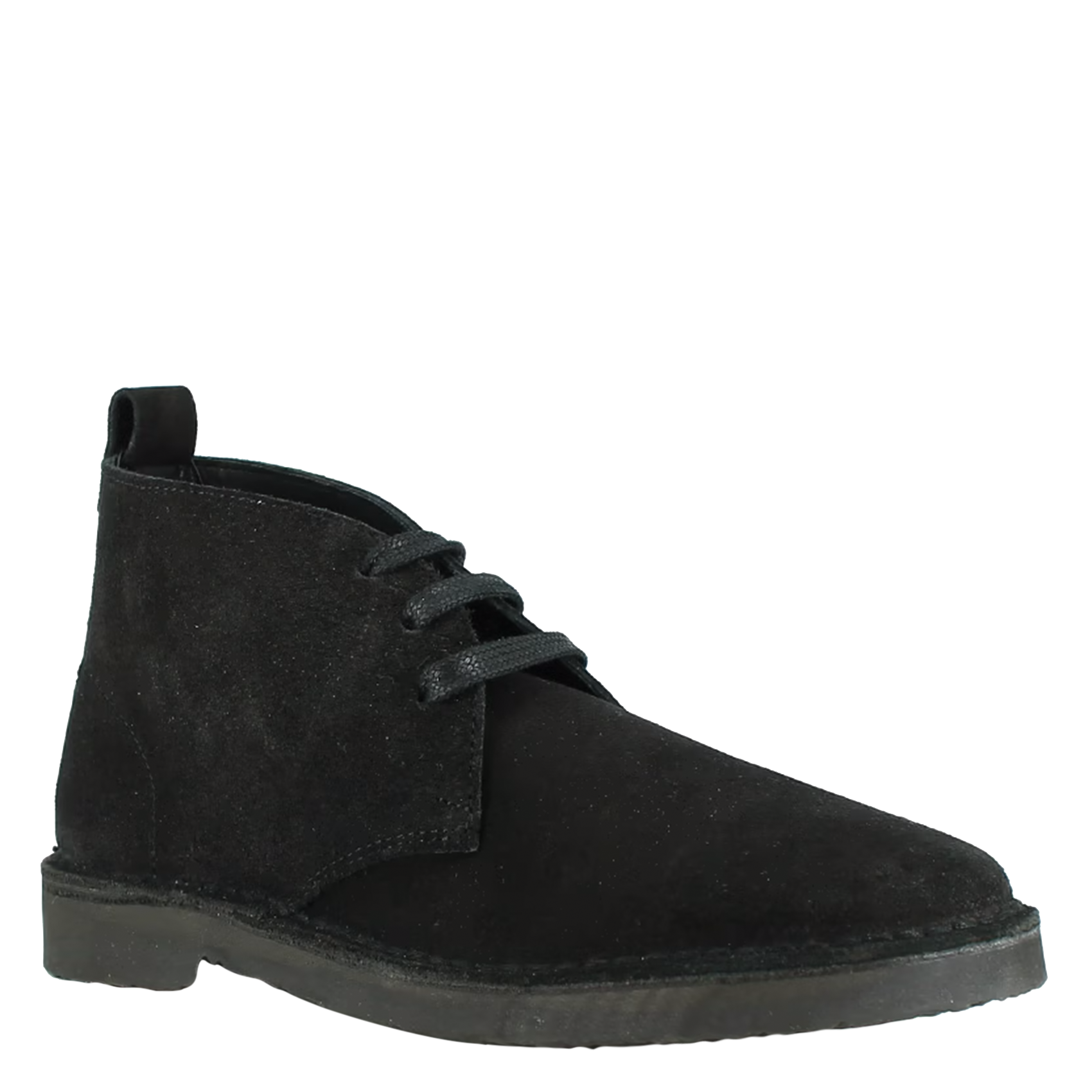 MAXIME - Boots à lacets en cuir velours | Noir
