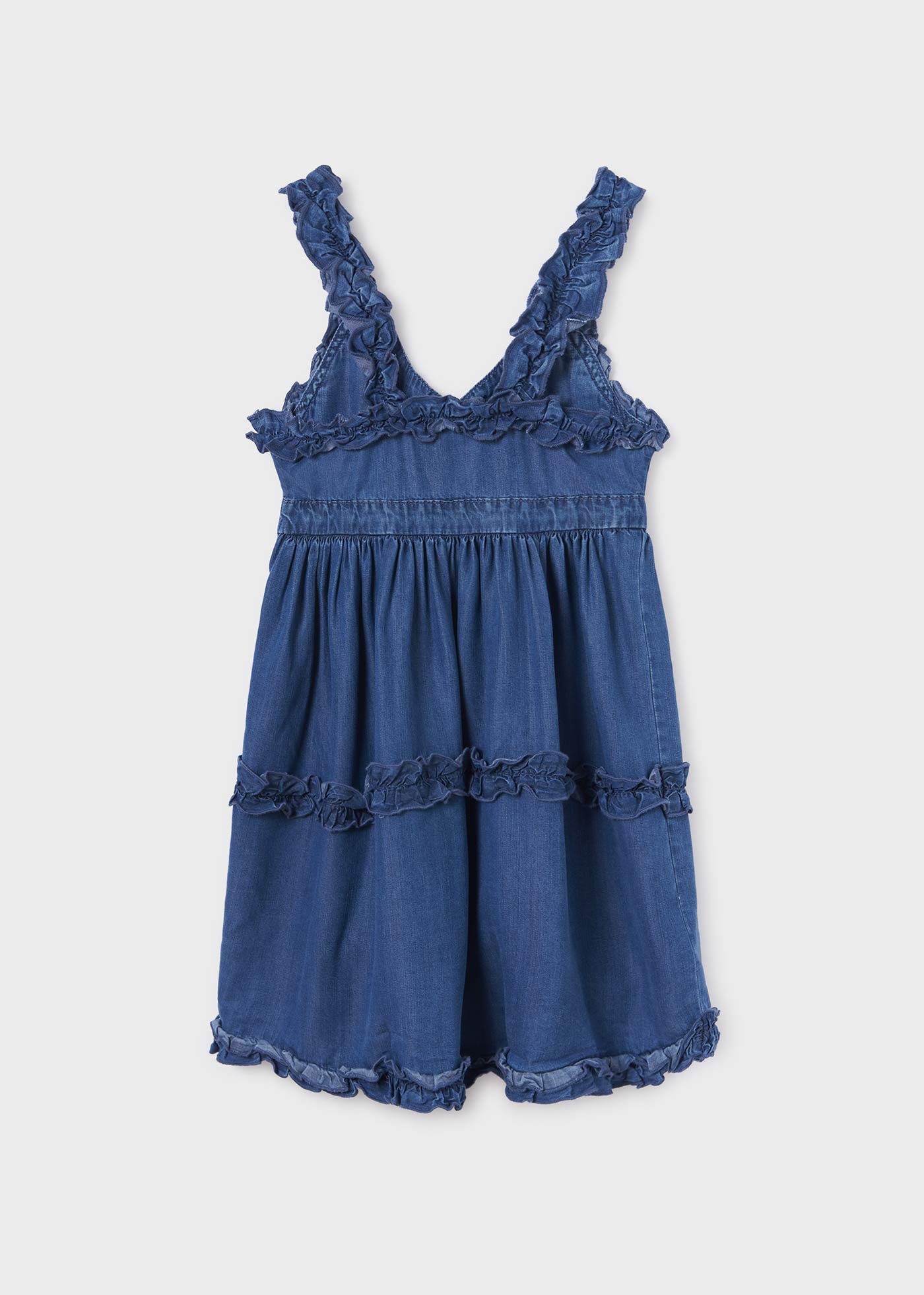 Vestido jeans fluido para meninas, confeccionado em TENCEL™ Lyocell.