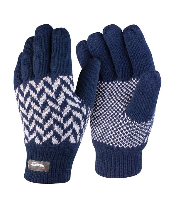 Handschuhe 3M Thinsulate  gestrickt mit Muster