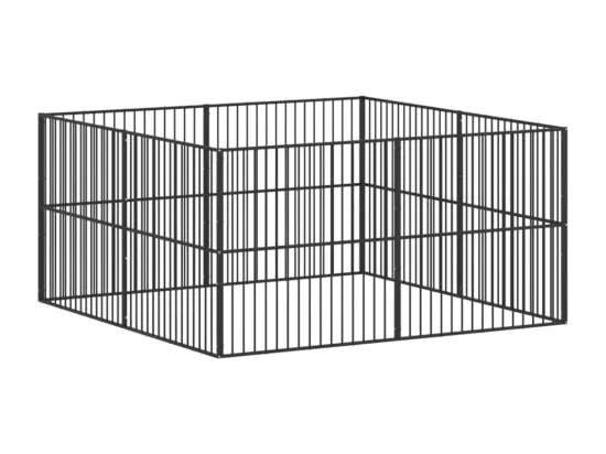Parc pour chien 8 noire 200 x 200 x 100 cm 02_0043651
