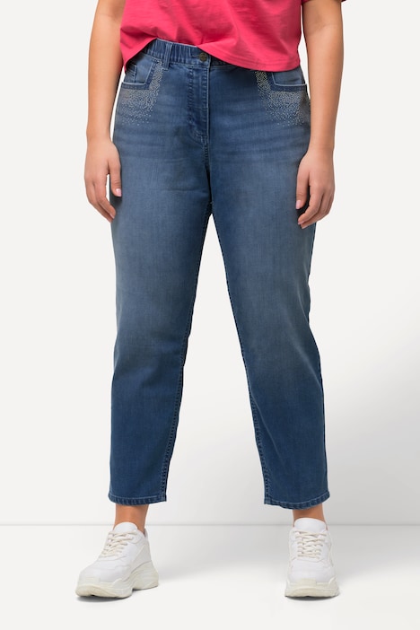 Jeans Sarah, Ziersteine, schmales Bein, Stretch