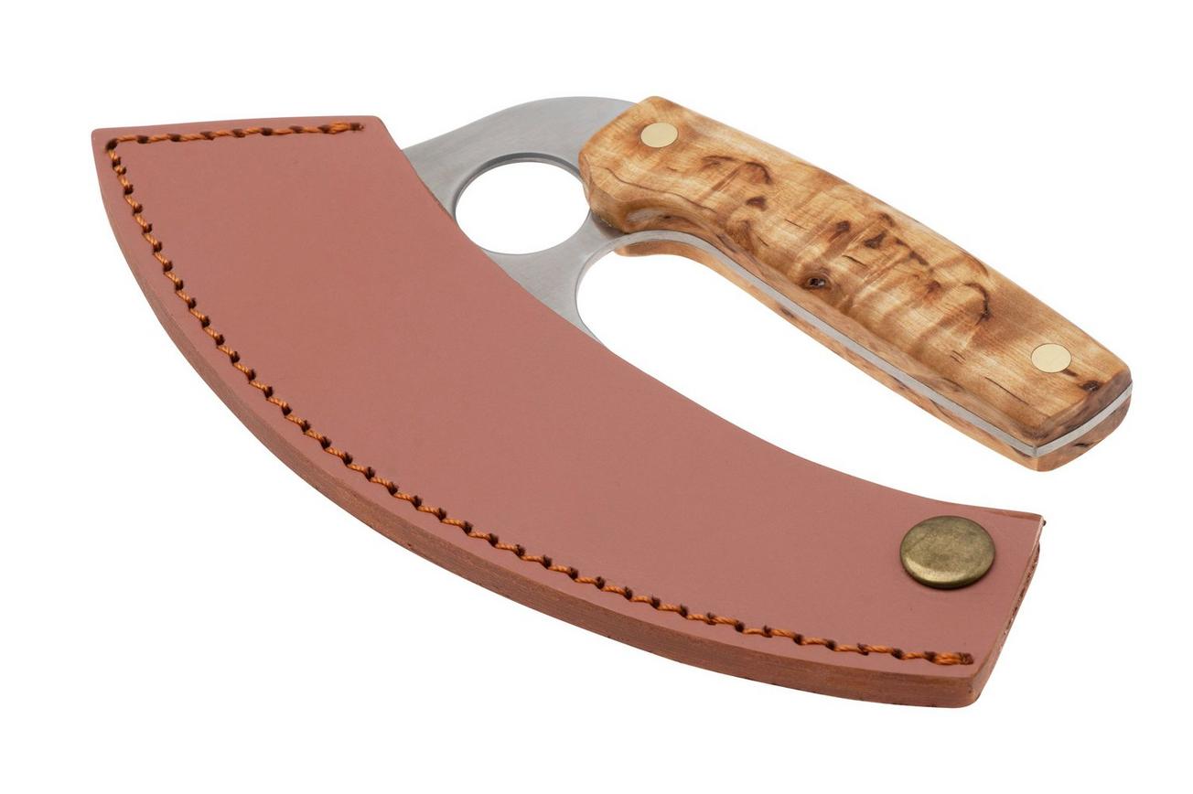 Nordic Knife Design Ulu 170, 2065 Curly Birch, jachtmes