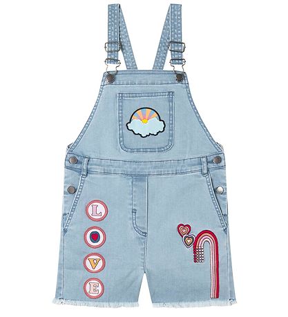 Stella McCartney Kids Latzhosen - Denim - Hellblau m. Patches
