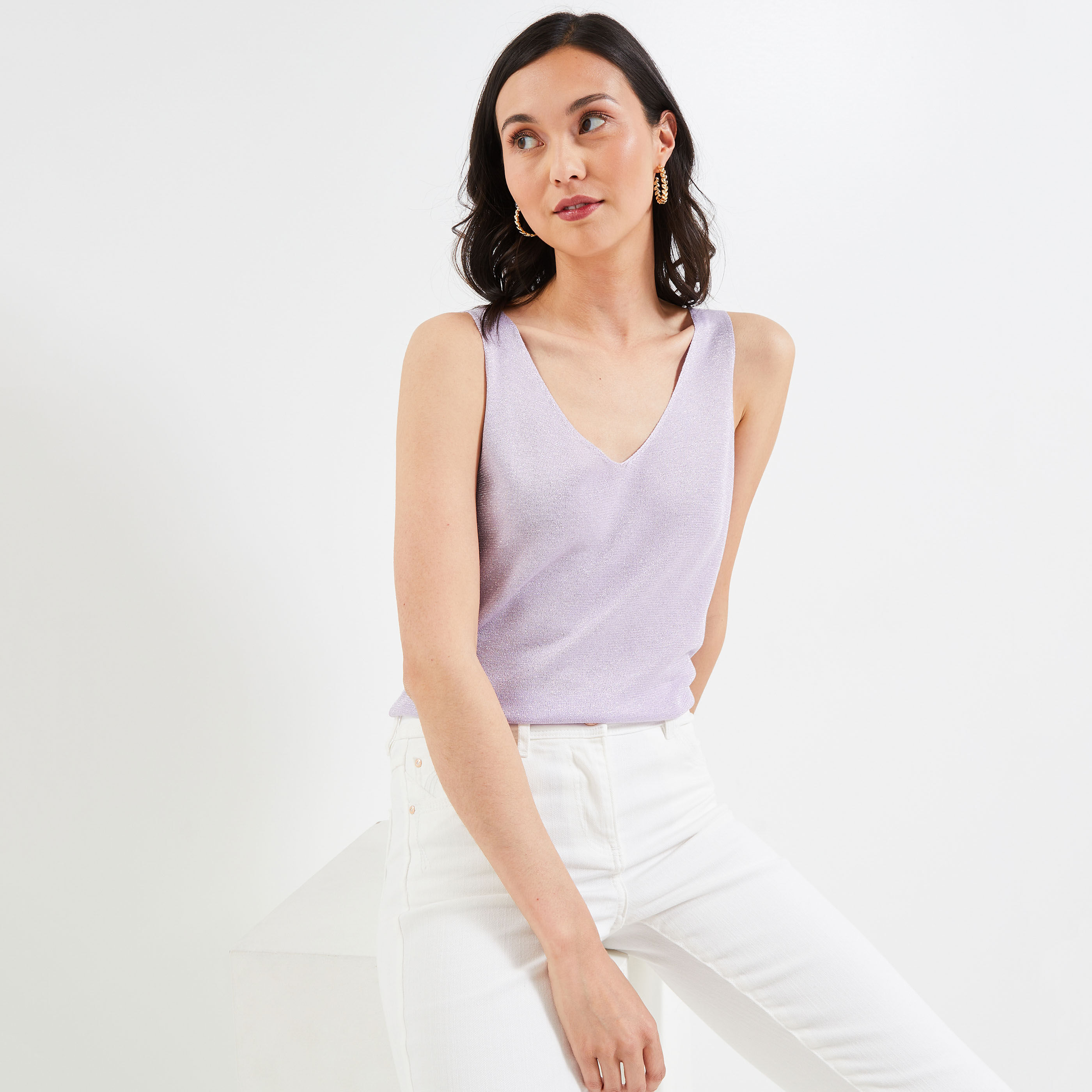 Débardeur lurex femme - VIOLET