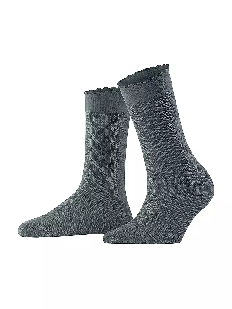 FALKE Socken HOARDING HONEY flintstone grau