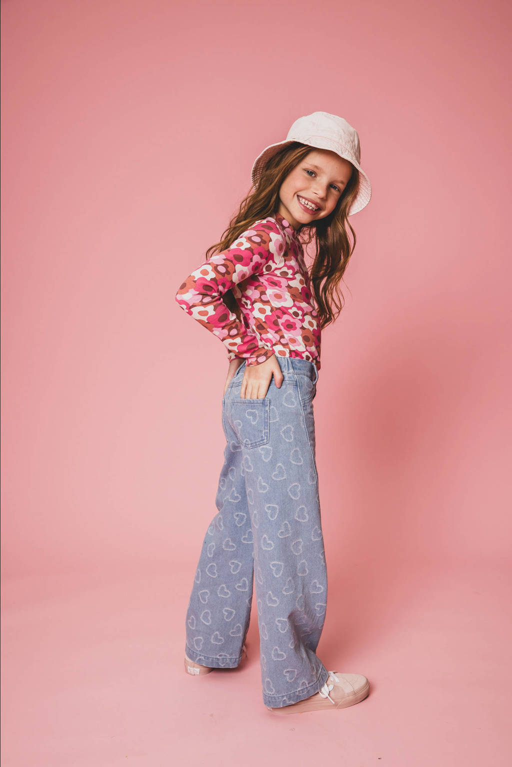 LOOXS wide leg regular waist jeans blauw