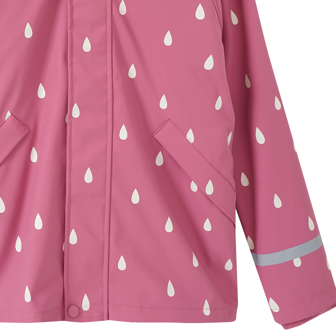 Yigga Kinder Regenjacke mit Regentropfen-Muster altrosa