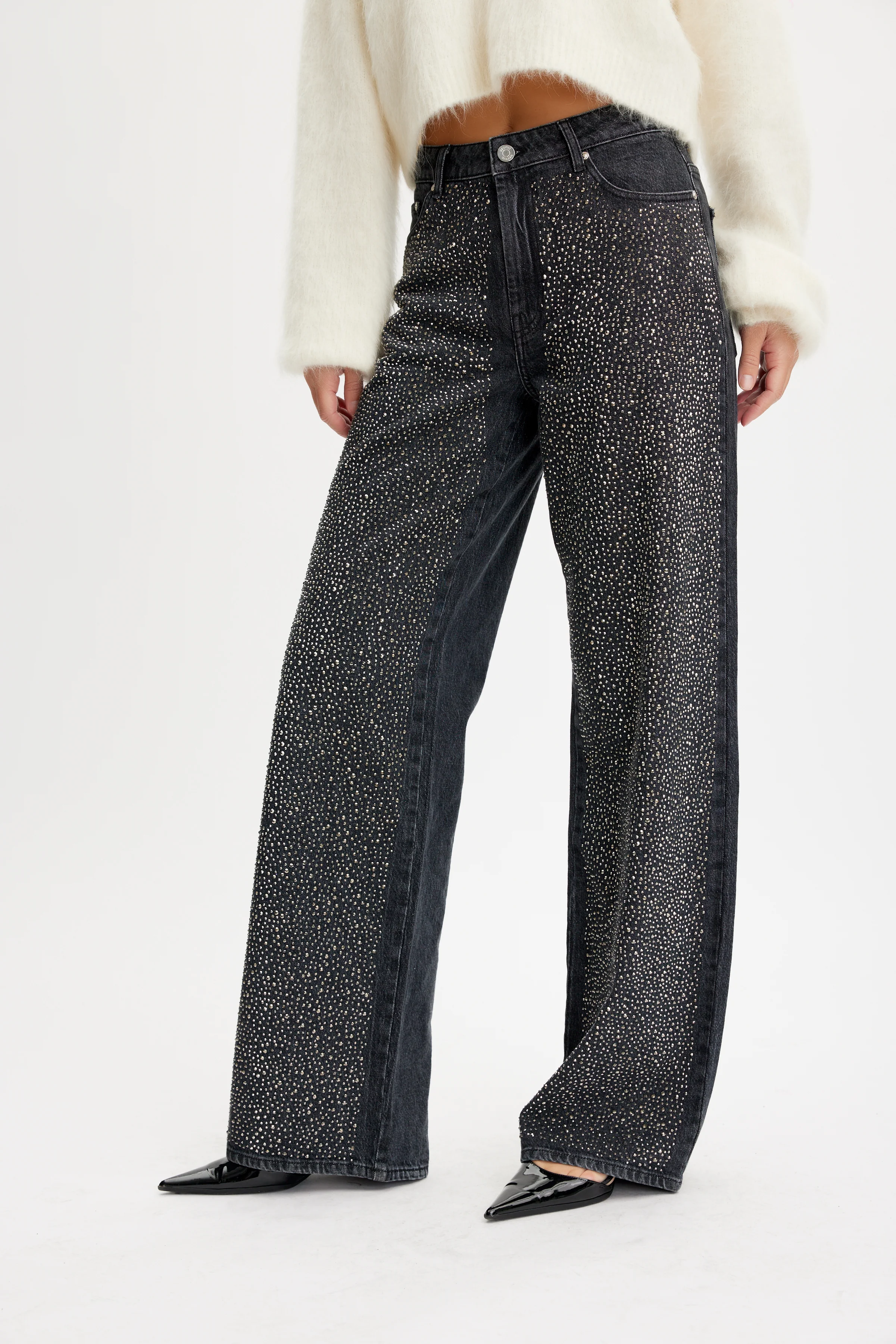 GESTUZ  ZorahGZ MW jeans - Dark Grey Washed