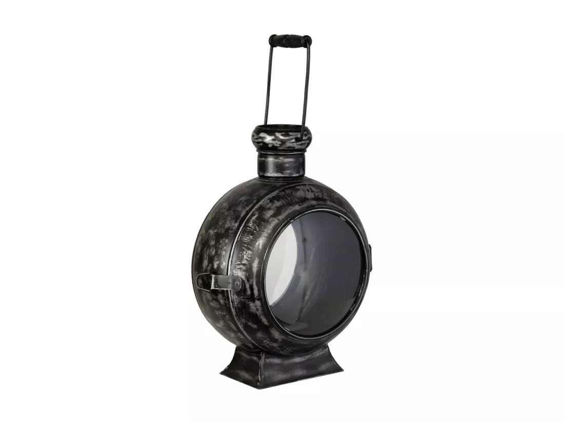 Chandelier en métal argenté 29x21x40h