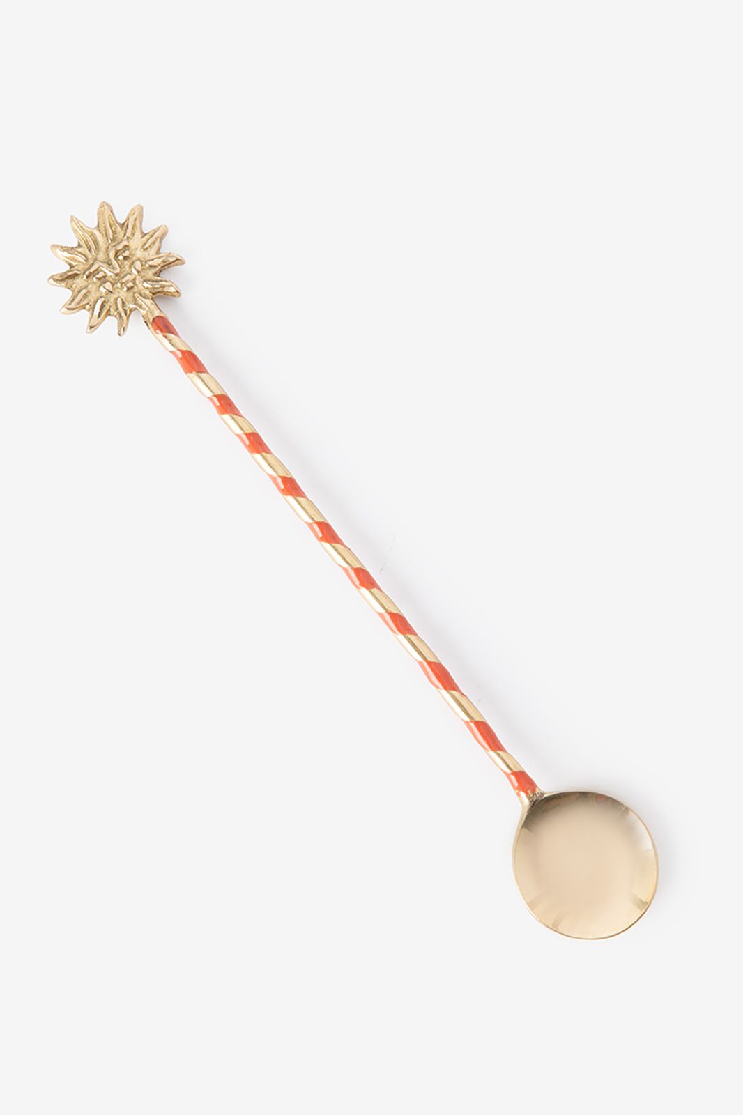 Goudkleurige latte lepels met zonnetje