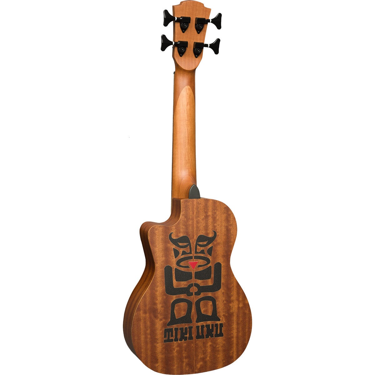LAG Guitars Tiki Uku TKB150FCE Fretless Tiki Bass fretloze elektrisch-akoestische bas-ukelele met gigbag