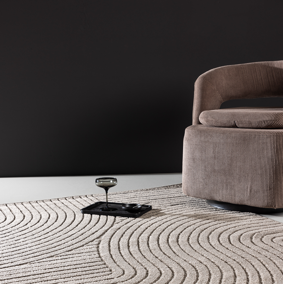 Vloerkleed Misha Bruin - 230 x 160 cm