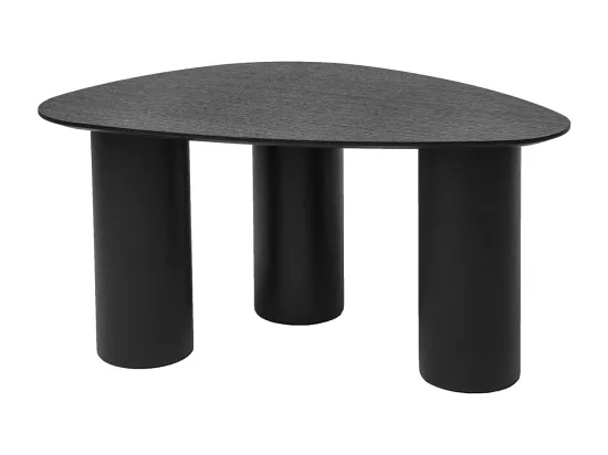 Tables basses gigognes design en bois noir (lot de 2) FOLEEN