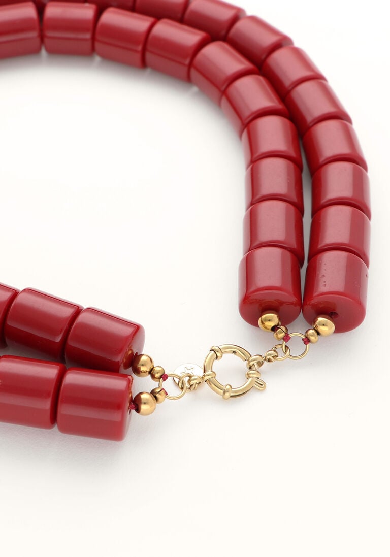 rode bonnie studios kettingen double phil necklace