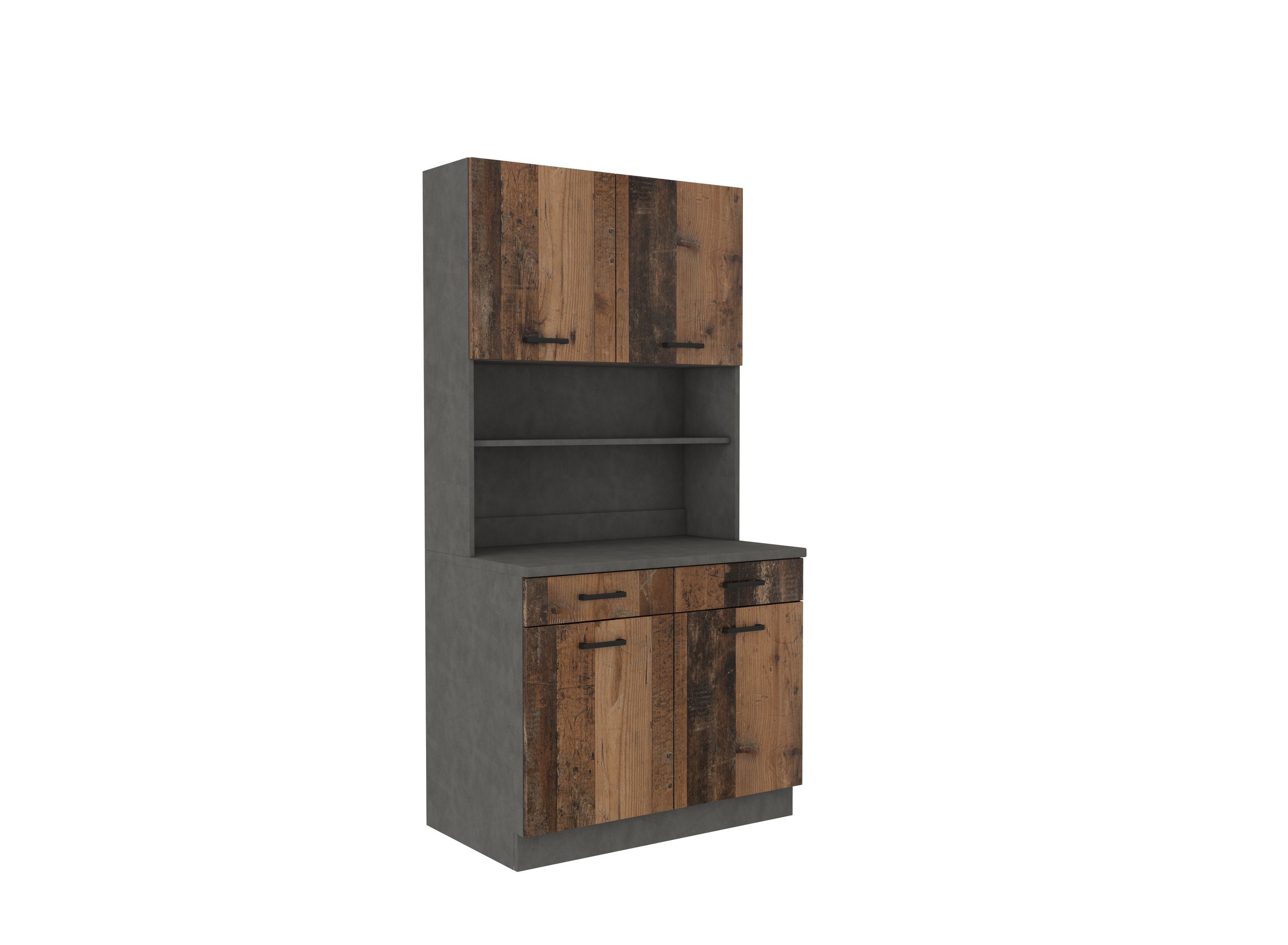 Buffet Küche Mario 100 Küchenzeile Küchenblock Einbauküche Old Wood Style Matera