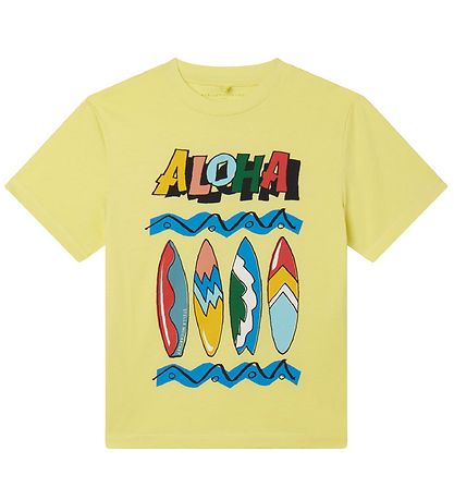 Stella McCartney Kids T-Shirt - Gelb m. Surfbretter