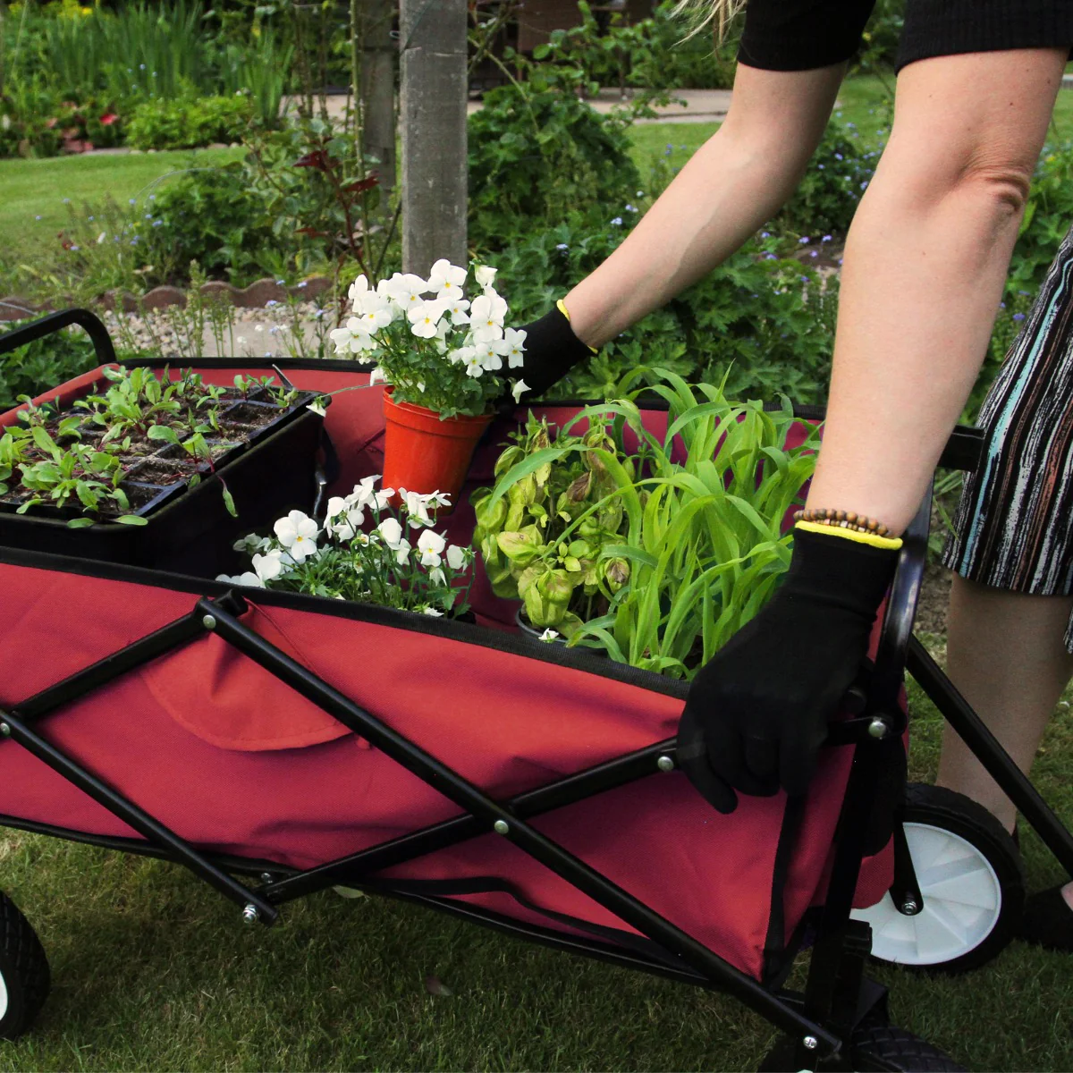 Chariot Pliable de Jardin – Rouge Monstershop