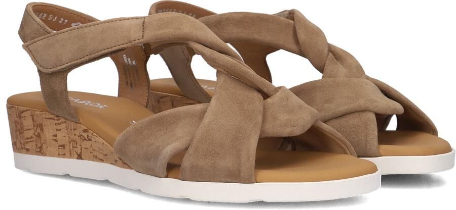 Gabor 761 Sandalen Met Sleehak Dames Taupe