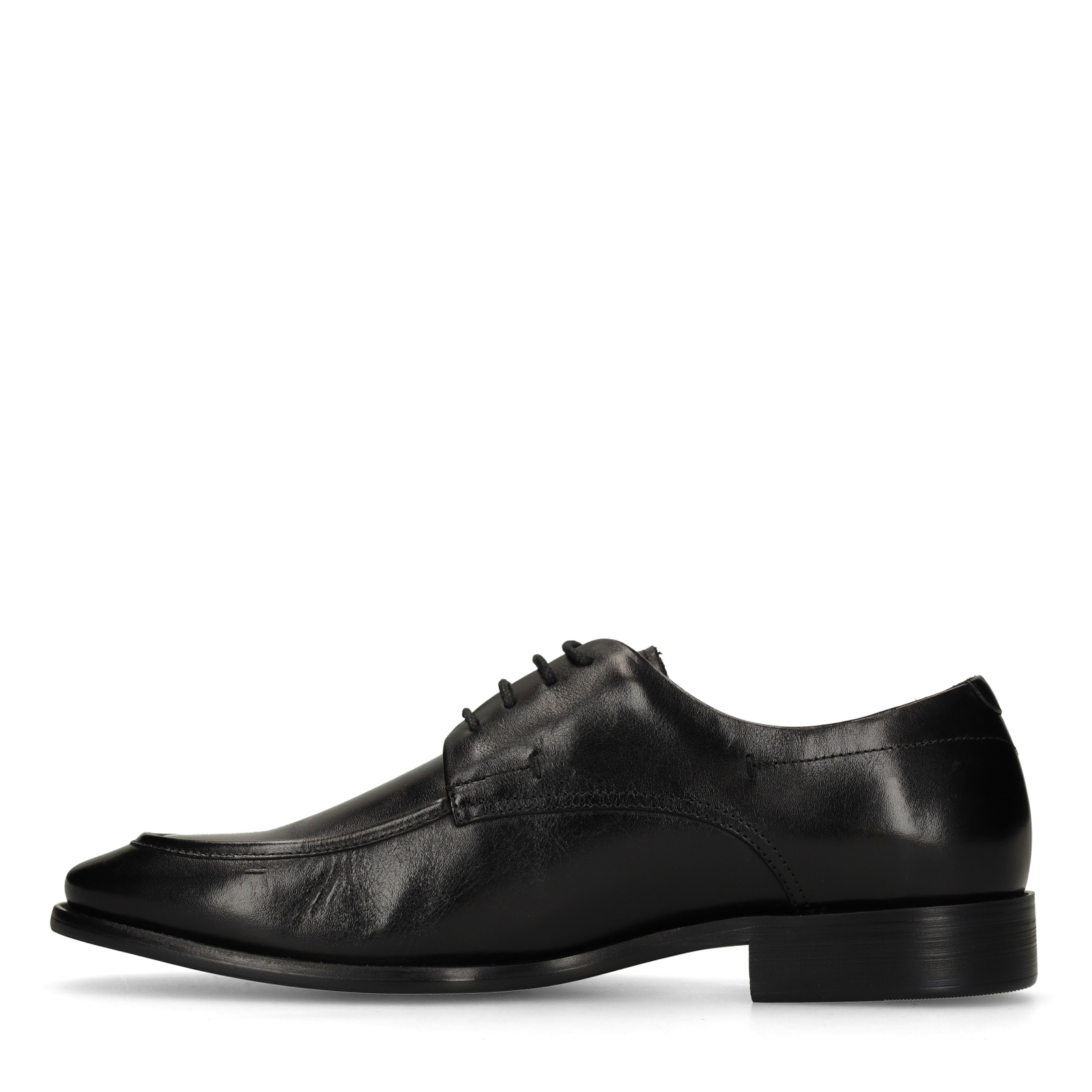 Zwarte leren veterschoenen