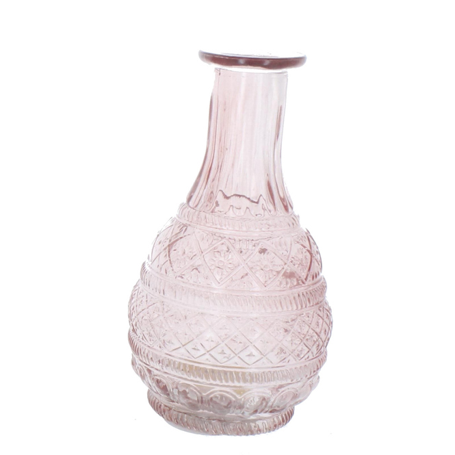 Vase rosa bauchig - aus Glas - ca. 9,5 x 17 cm