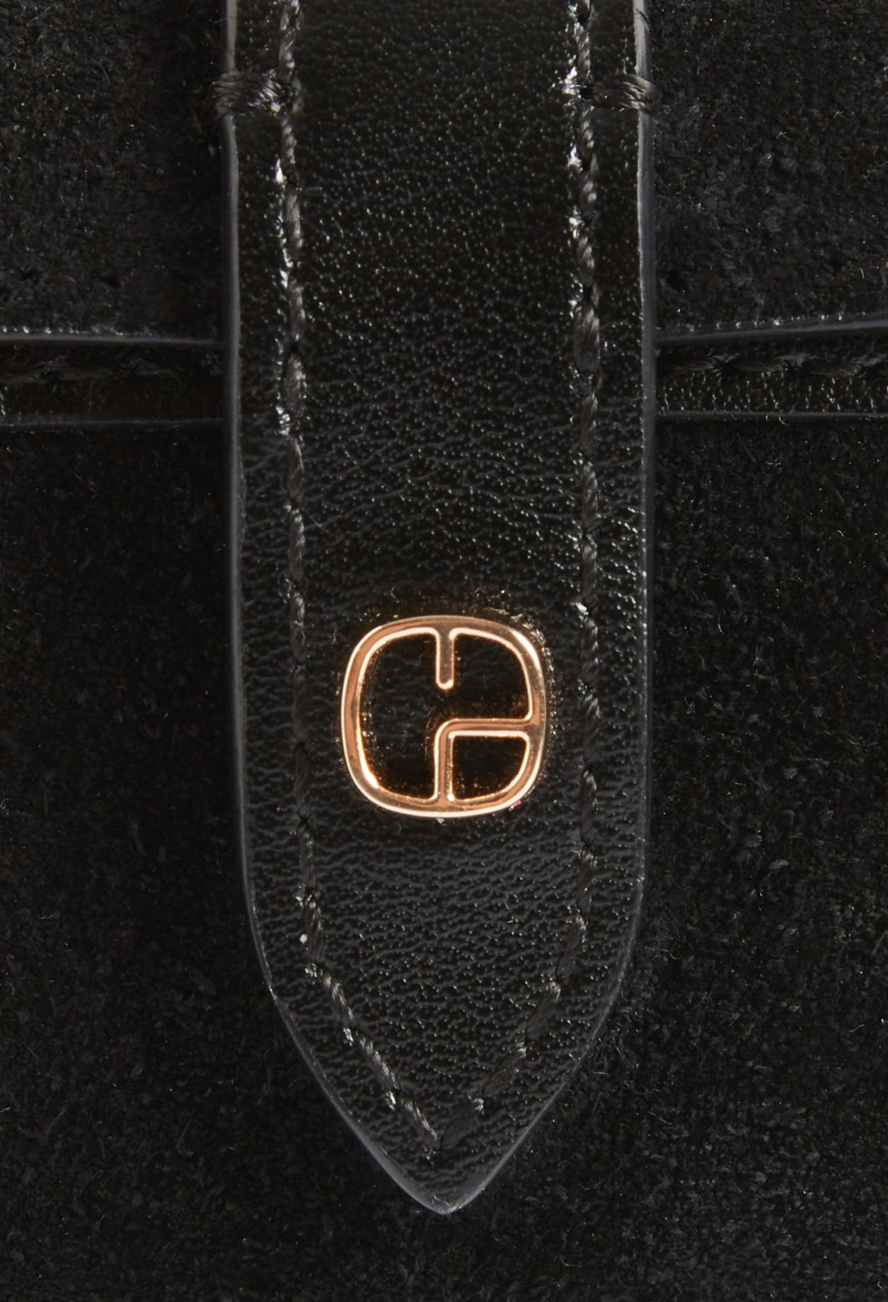 Etui Airpods cuir su&egrave;de noir