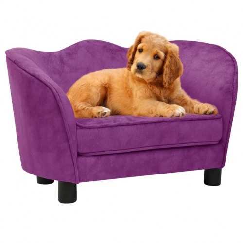 Sofá para cães Vidaxl roxo com encosto