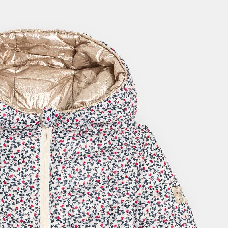 Doudoune légère réversible blanche fille