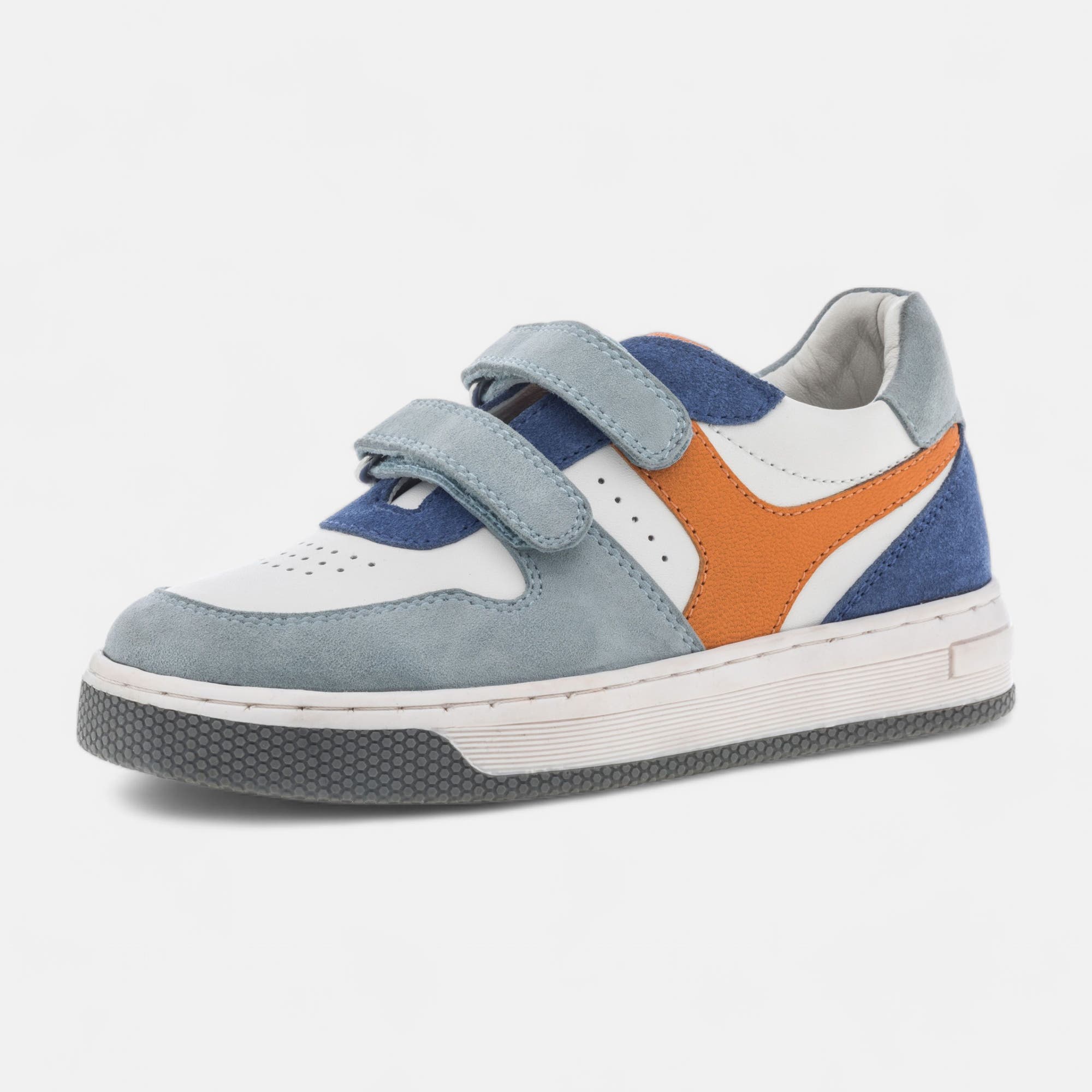 Baskets hautes Garçon en cuir multicolore