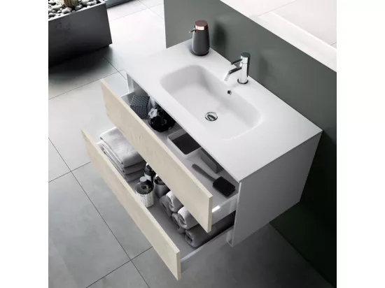 Ensemble de salle de bain 4 pièces IGEA chêne alaska