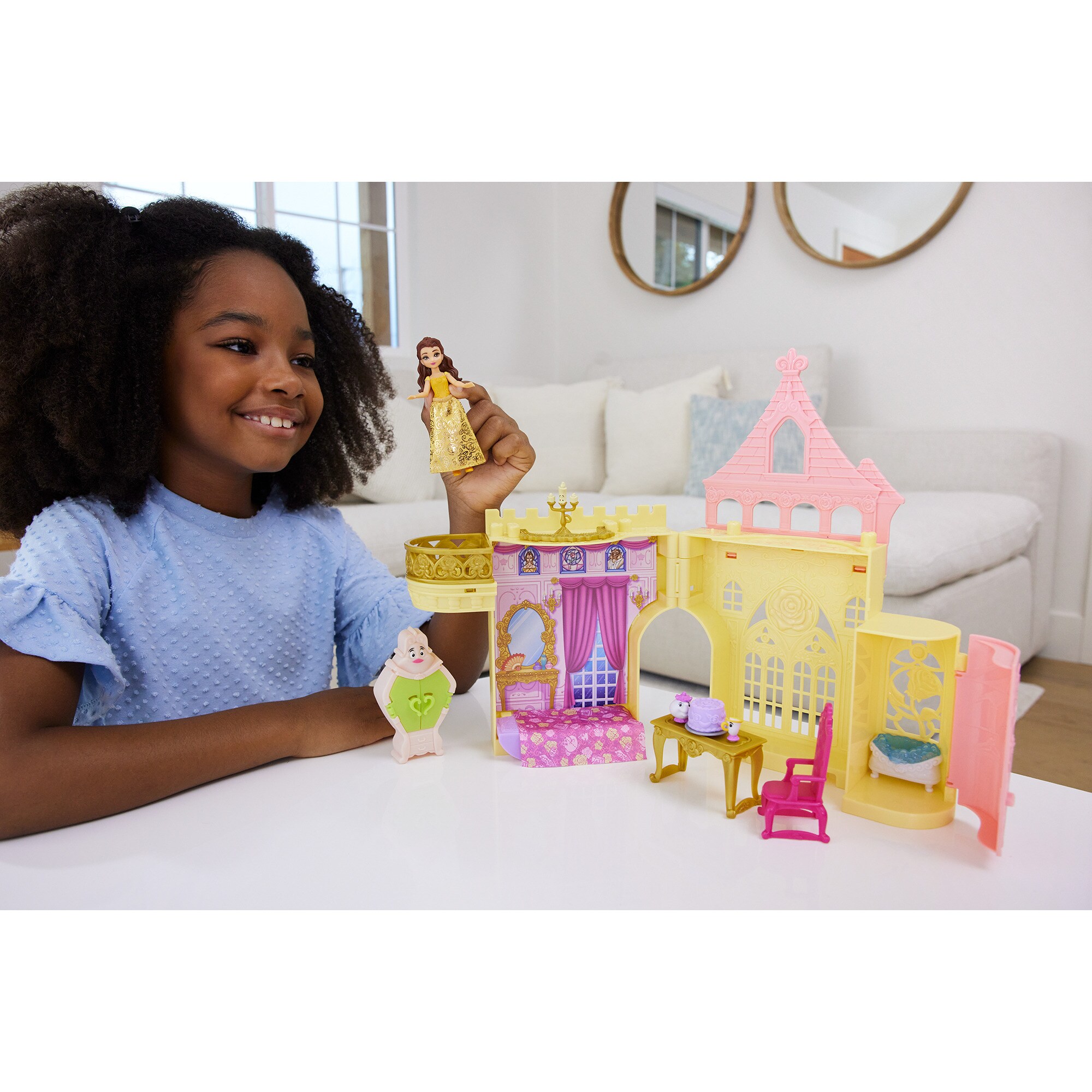 Mattel Spielgebäude Disney Prinzessin Belle´s Magical Surprise Castle Playset