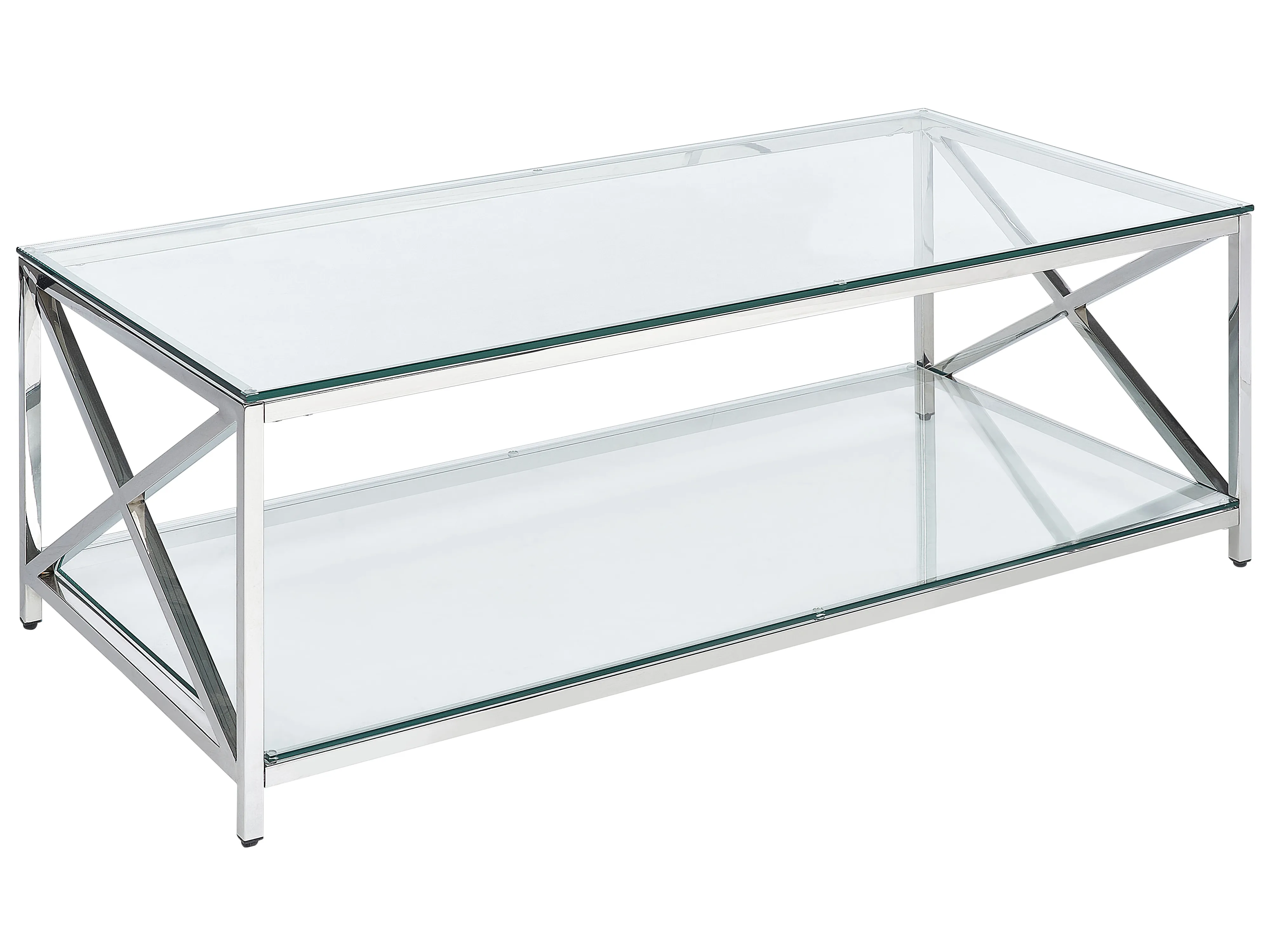 Salontafel AUDET Veiligheidsglas Zilver