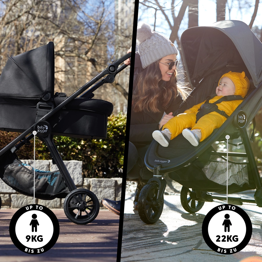 baby jogger Kombi-Kinderwagen City Mini GT2 Briar Green inklusive Babywanne und Sicherheitsbügel