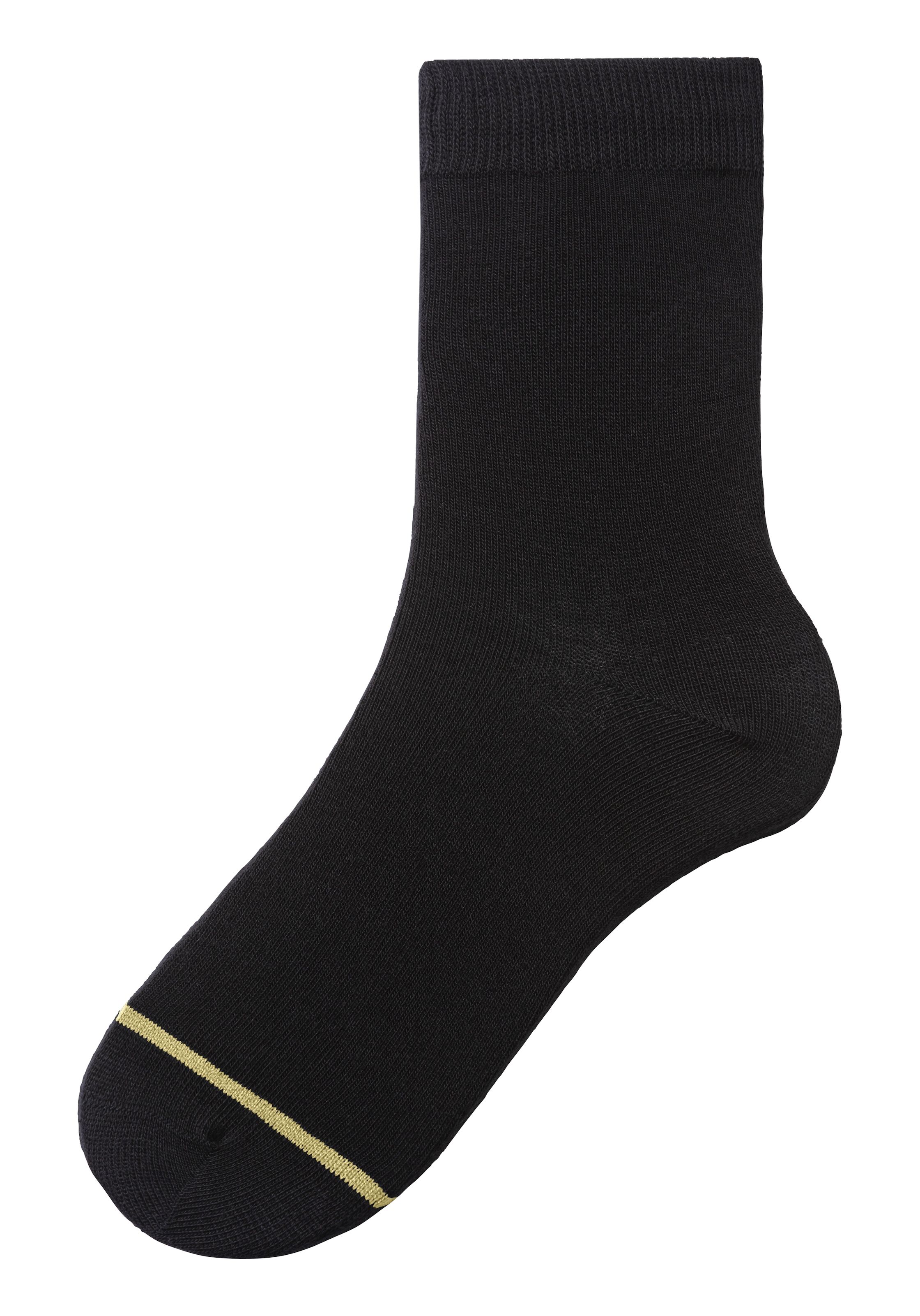 H.I.S Basicsocken Packung, 7 Paar tlg. mit eingestrickter farbiger Spitzennaht