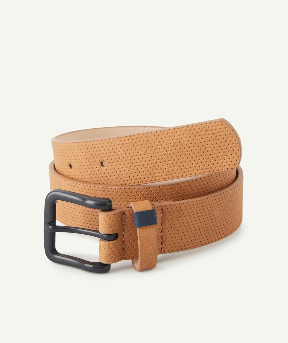 CEINTURE GARÇON EN FIBRES RECYCLÉ CAMEL