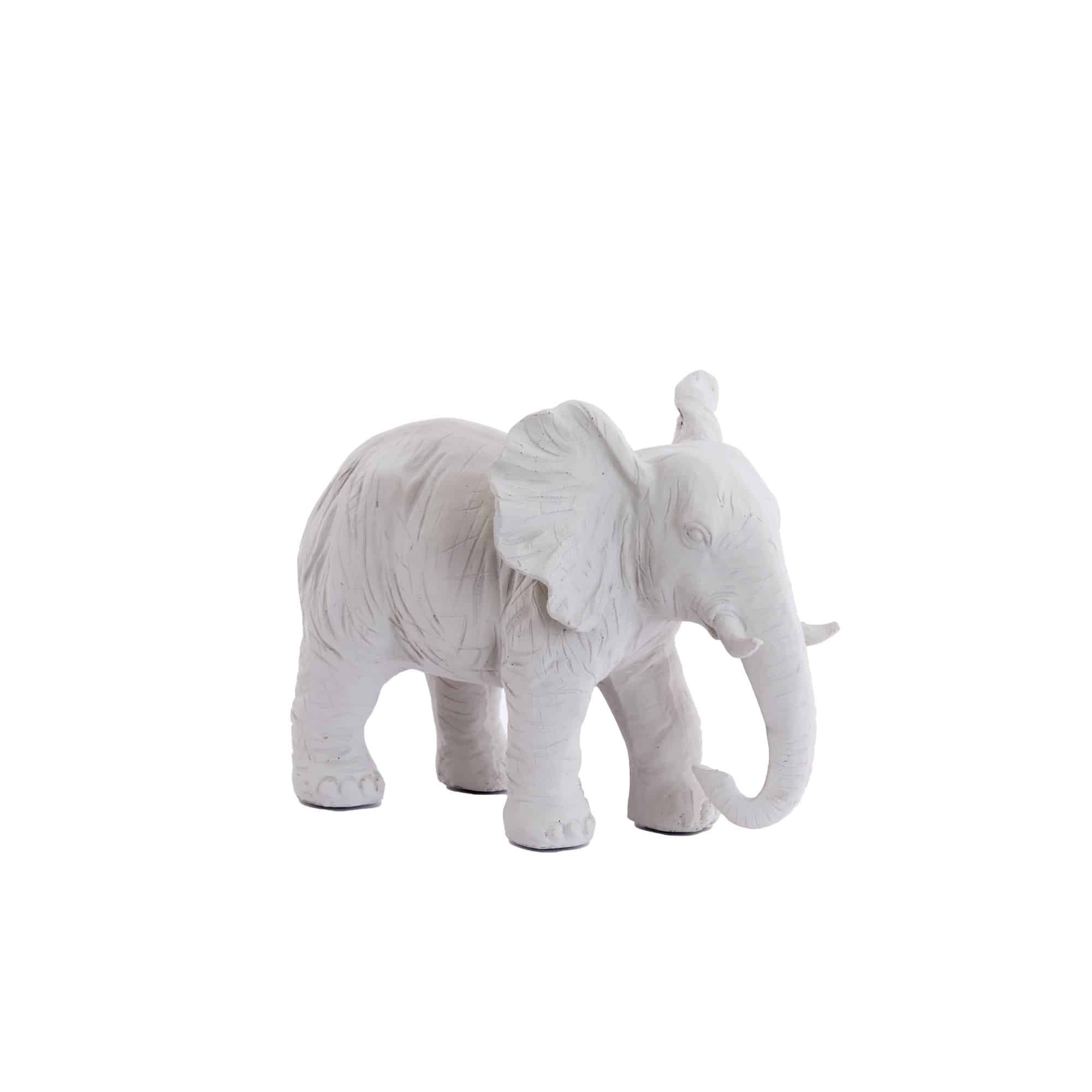 Light & Living Ornament Elephant - Wit - 30,5x18,5x24cm